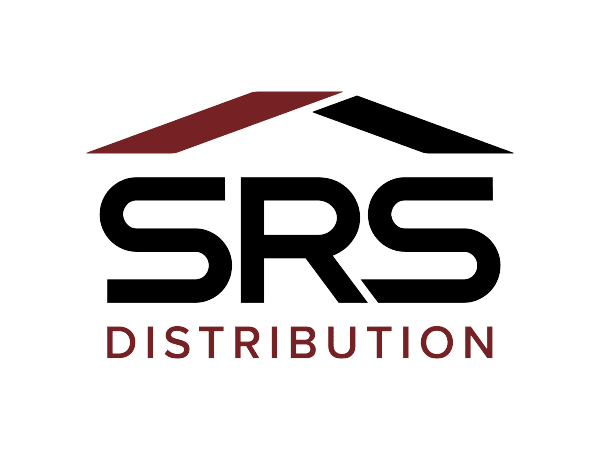 SRS Distribution logo with house icon.